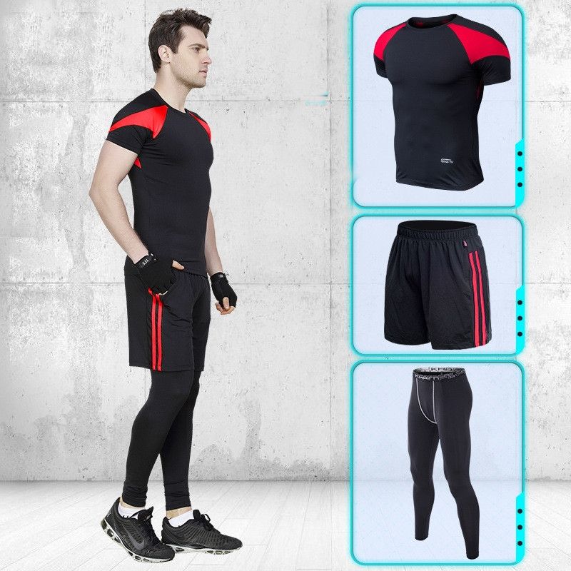 2018 Mens Sport Suit Running Suits Men Gym Clothing Workout Sports