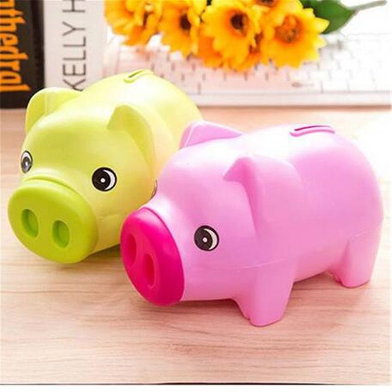 Sales Cartoon Piggy Bank Cute Children Money Box Birthday Gift - cartoon piggy bank cute children money box birthday gift saving tank jar 3 candy color pig saving box coins saving piggy bank car decor for homes decor for