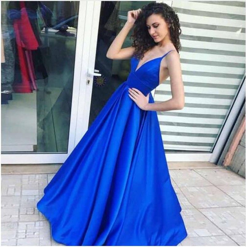 Royal Blue Cheap A Line Prom Dress