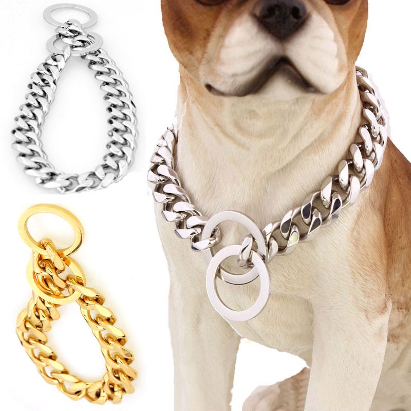 2021 Dog Accessory Stainless Steel Cuban Link Pet Chain Puppies Big
