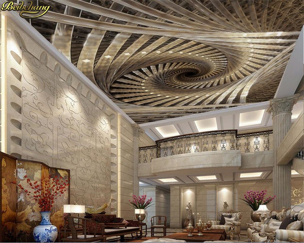 Beibehang Custom Photo Wallpaper Mural 3d Spiral Royal Geometric Art
