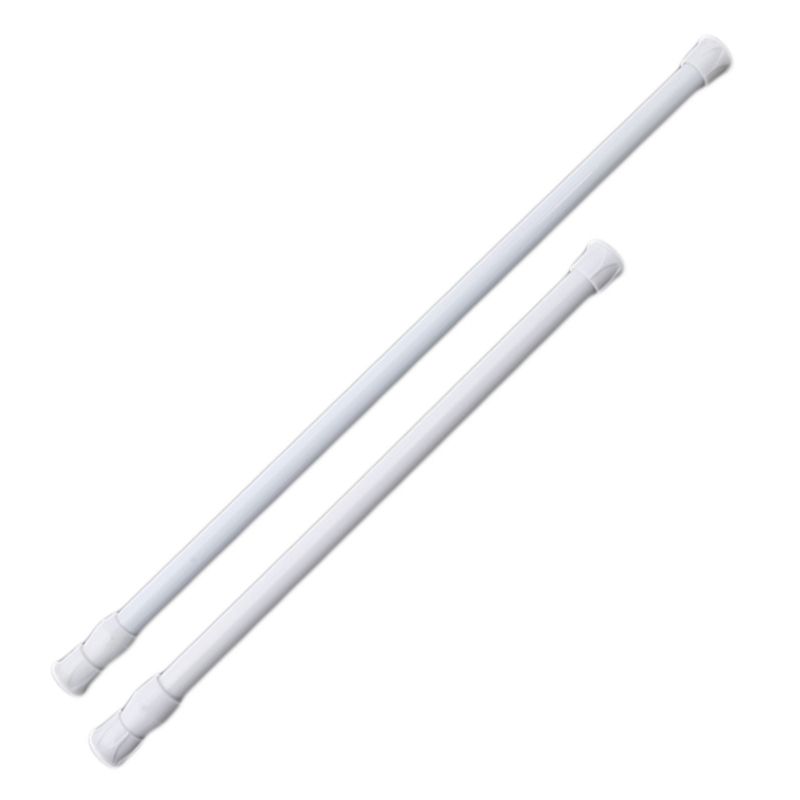 Adjule Spring Loaded Bathroom Shower Curtain Rod Tension Extendable Telescopic Poles Rail Hanger Whole Retail