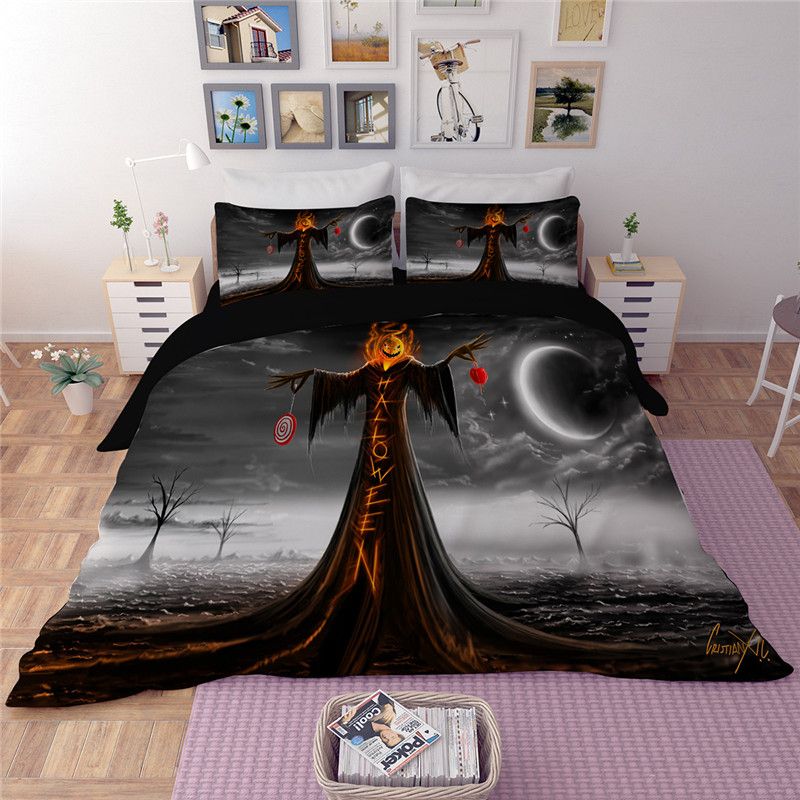 Happy Night Bedding Set Funny Cartoon Duvet Cover Soft Bedclothes Pillowcase Twin Full Queen King Size Bed 3pcs Customized