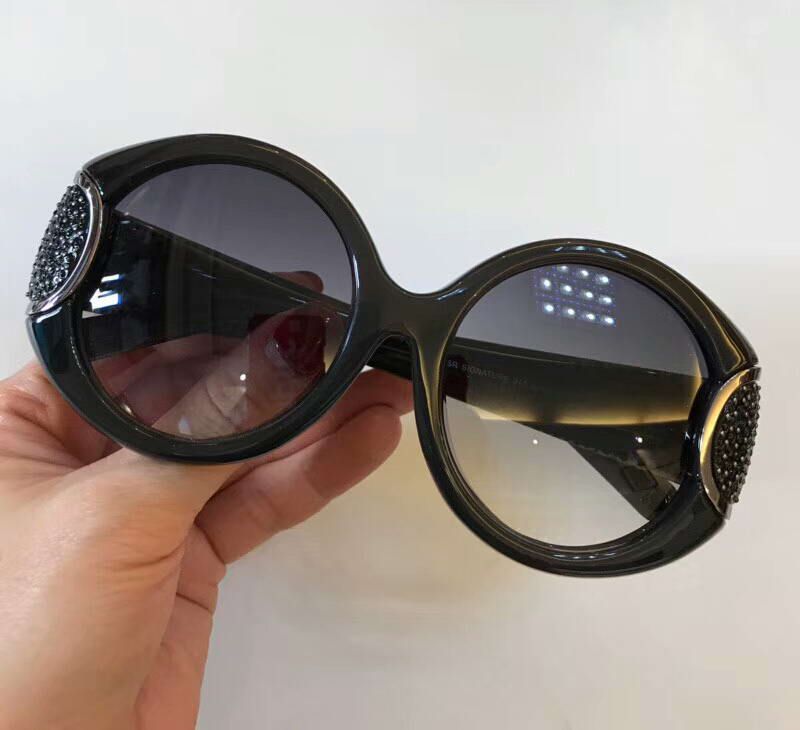 Designer 811SR Oval Sunglasses SIGNATURE SF811SR Crystal Grey Women