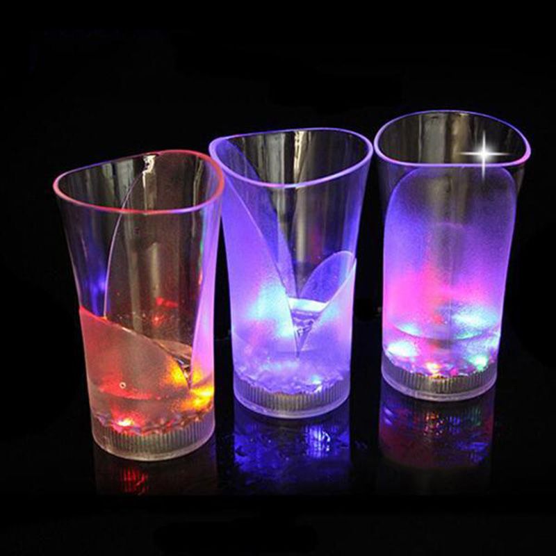 Inductive Rainbow Color Vase Cup Flashing LED Luminous Beer Wine Cups