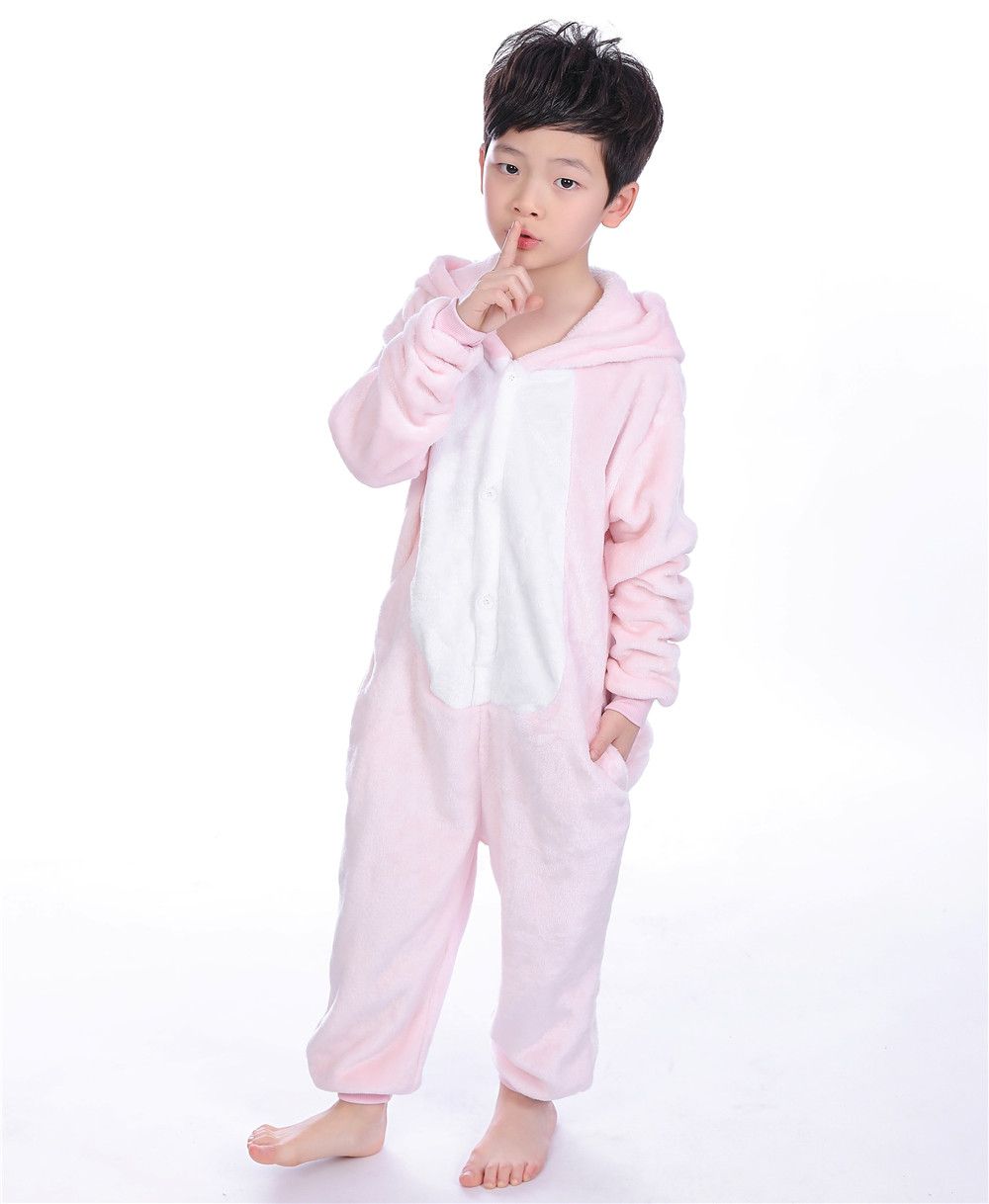 2020 Winter Pajamas For Kids Flannel Baby Boy Cartoon Pink Pig Animal Onesie Sleepwear School Party Cosplay Mx 024 From Walter518 13 62 Dhgate Com