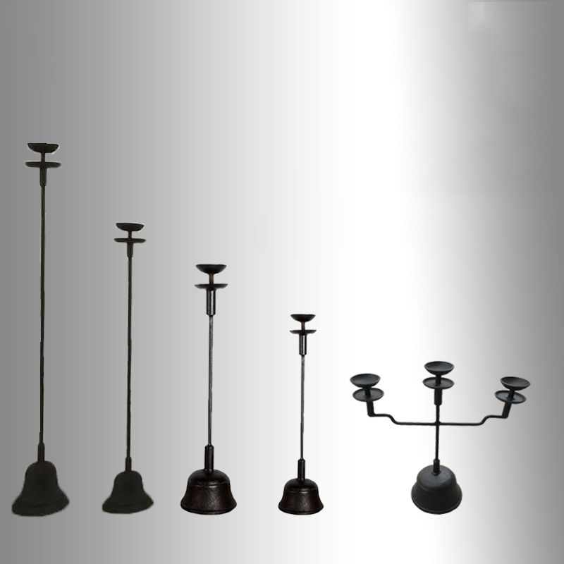 Pure Cast Iron Candlestick Tea Ceremony Zen Home Decoration Retro Pure Cast Iron Candlestick Tea Ceremony Zen Home Decoration Retro Nostalgic Oil Lamp Modern Candle Holders Glass From Jhx001