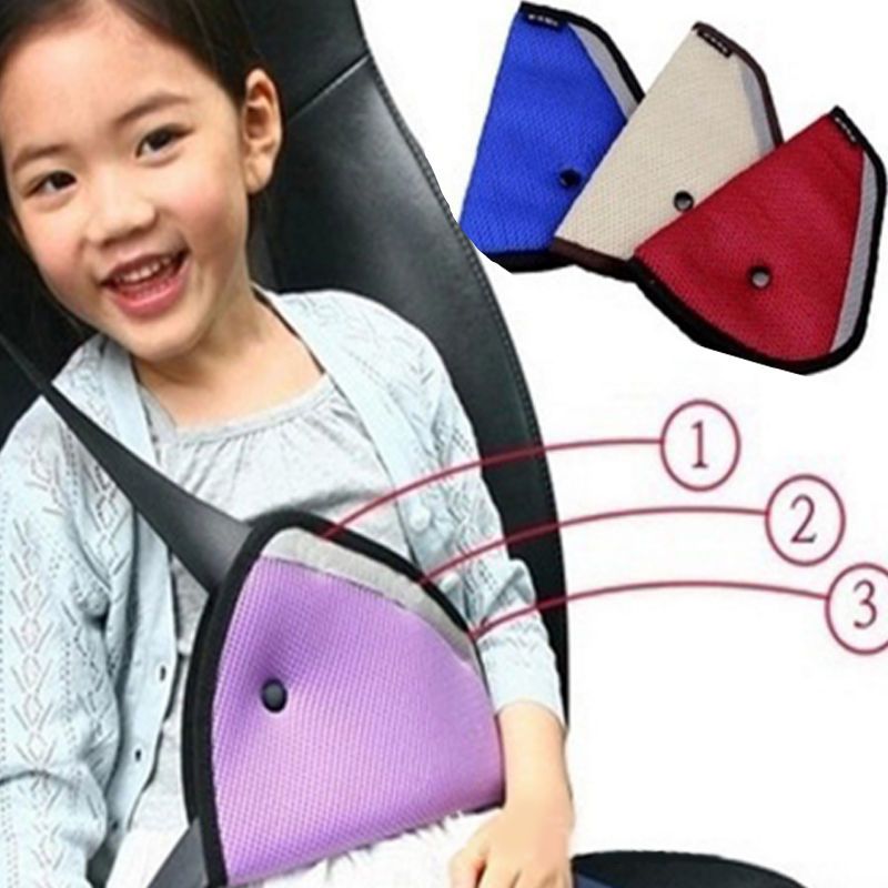 Hildren Car Seat Belt Holder Child Regulator Mesh Triangle Safety