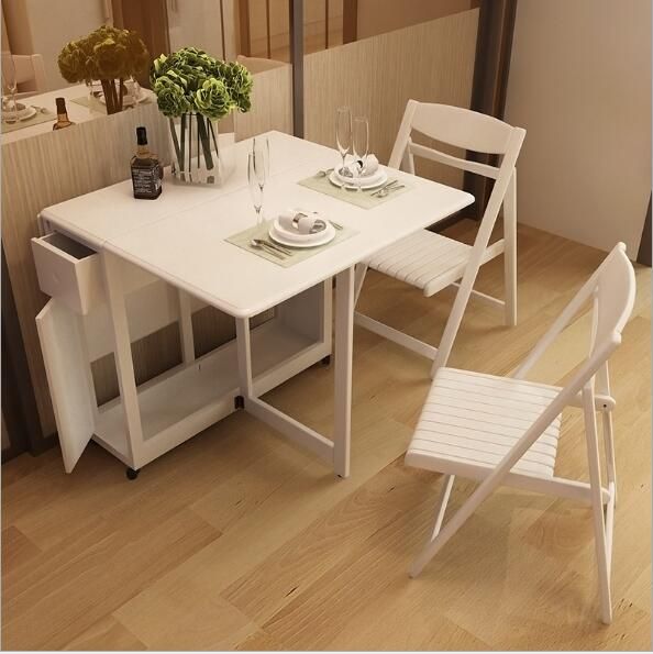 2019 Folding Table And Chair White Wood Combination Modern Simple 2019 Folding Table And Chair White Wood Combination Modern Simple Solid Multifunctional Household For Small Family From Meow Householdes