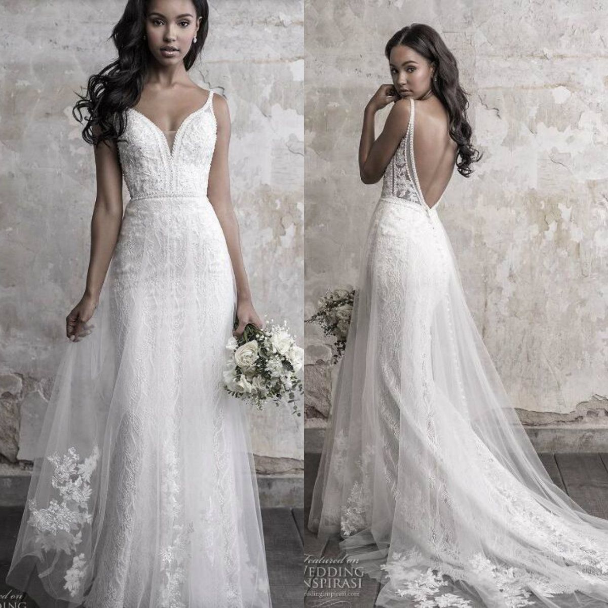 Madison James Fall 2018 Wedding Dress Mermaid Style Full Lace Major