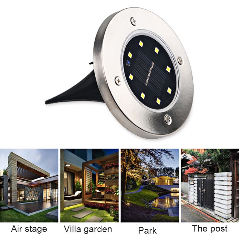 Solar Powered 8 Led Lighting Buried Ground Underground Light For Skin Lamps Therapy Best White Heart Shaped Lamp