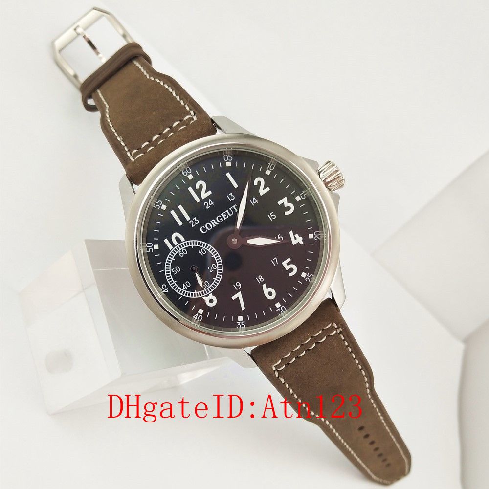 45mm Hommes Main Dial 6497 2535 La Vert 3atm Lumineux Corgeut Casual Remontage À Black Seagull Mécanique Montre Bracelet 29eWEDHIYb
