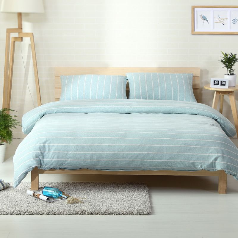 100 cotton jersey knitted bedding sets light aqua blue and white jersey knit bedding sheets
