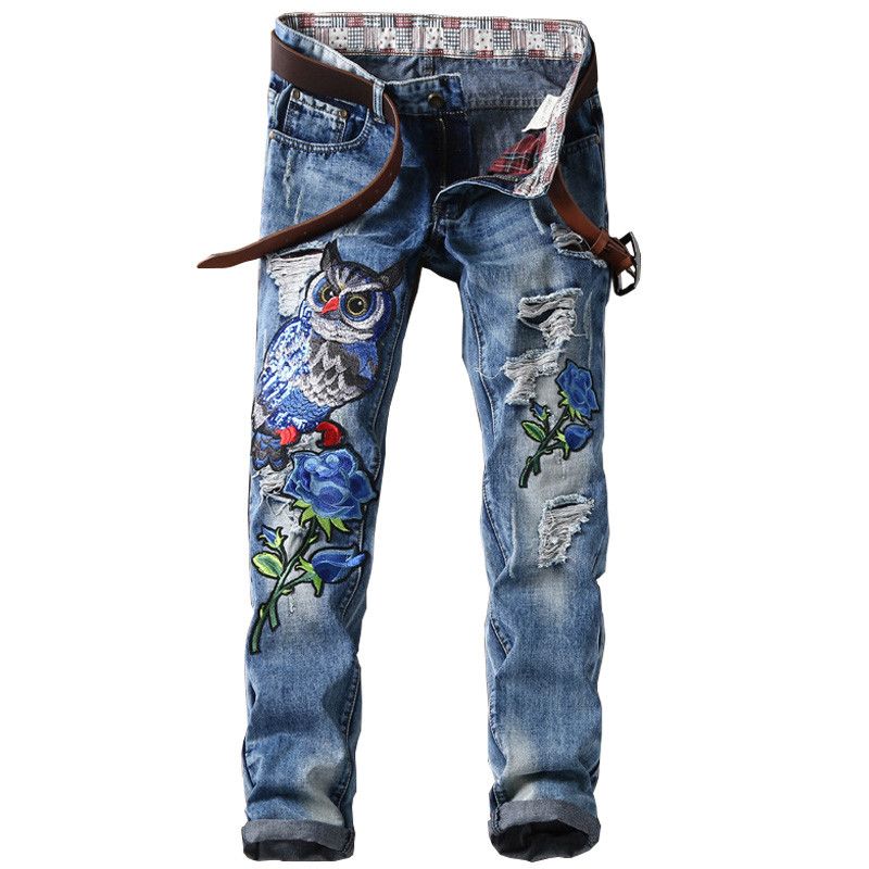 patching ripped jeans