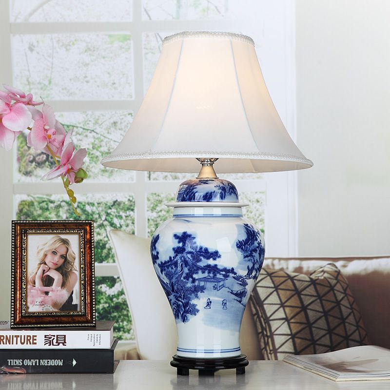Vintage Style Porcelain Ceramic Desk Table Lamps For Vintage Style Porcelain Ceramic Desk Table Lamps For Bedside Chinese Blue And White Lamp By Amosty Dhgate Com