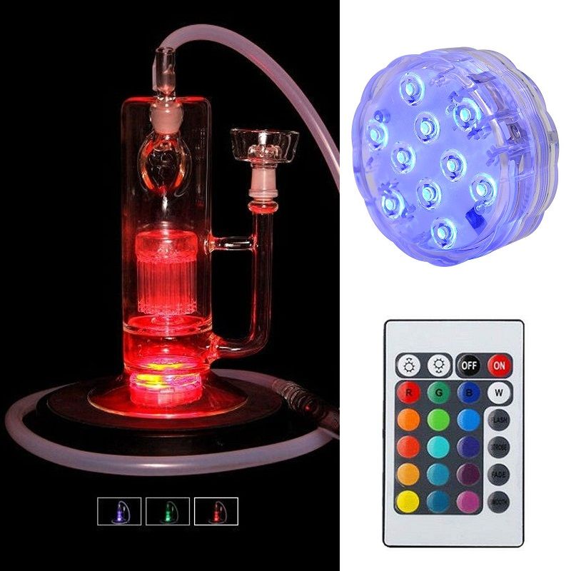 2021 Glass Hookah Shisha LED Light Al Fakher Tobacco Water Pipe