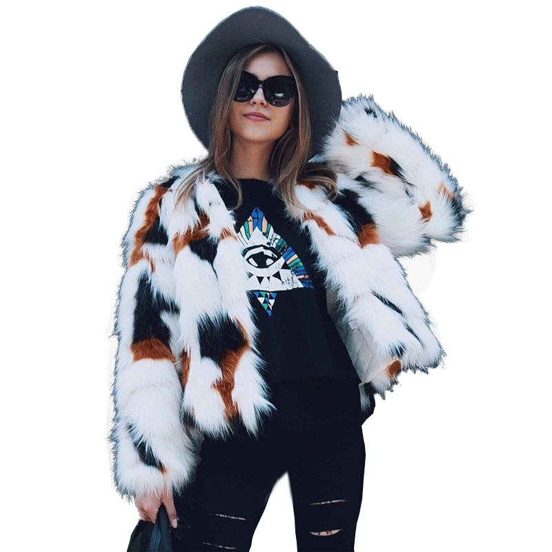 Acquista Lusso Inverno Bomber Di Cuciture Misti Capelli Color Hit rgrxwzq