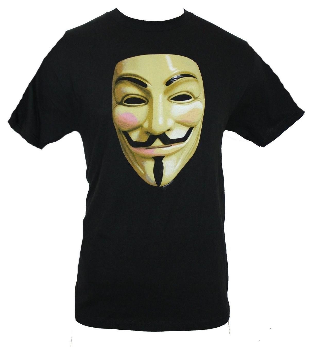 V For Vendetta Camiseta Para Hombre Guy Fawkes Máscara Imagen Camiseta Para Hombre Verano O Cuello 100 Algodón Camiseta De Manga Corta Para Hombre