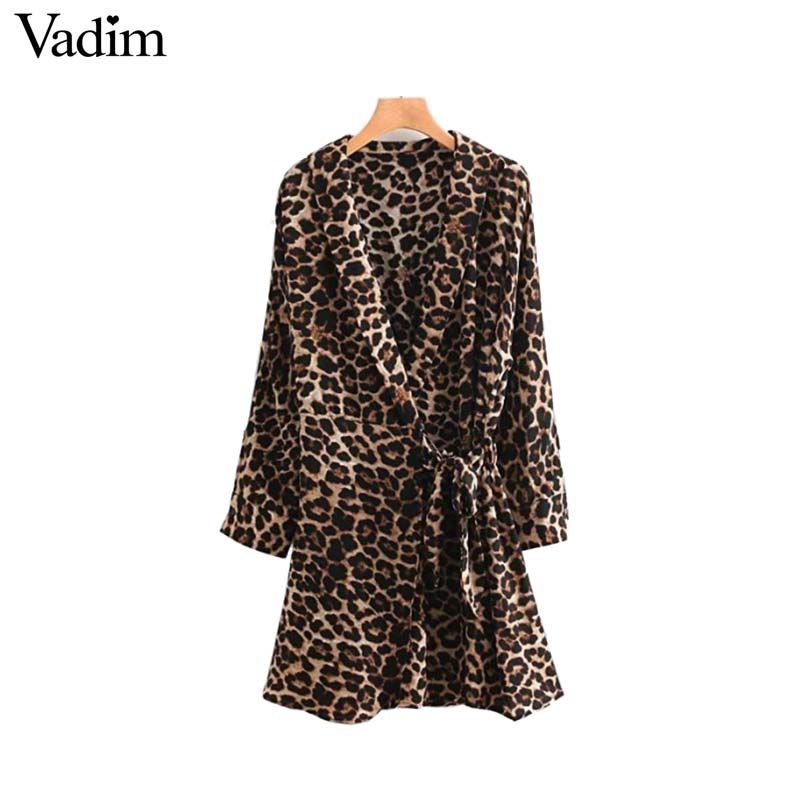 leopard print wrap dress long sleeve