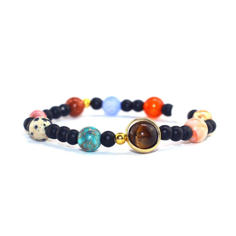 Univers Galaxie Les Huit Planètes Du Système Solaire Bracelet En Perles De Pierre Naturelle Guardian Star Bracelet Pour Femmes Hommes