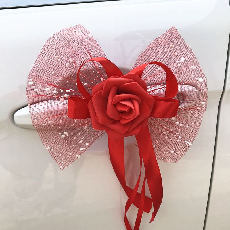 Bouquet Pour Voiture Décoration Fleur Auto Miroir Et Poignée Fleurs Fournitures De Mariage Romantique Créatif Vente Chaude 3 8xt Ii