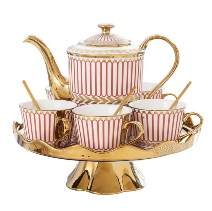 2019 Luxury Drinkware European Ceramic Tea Set Porcelain Coffee Set