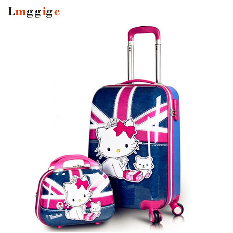 Rueda Con Para Compre Viaje Maleta Kitty Hello De Mujer Bolsa WxWnzUR