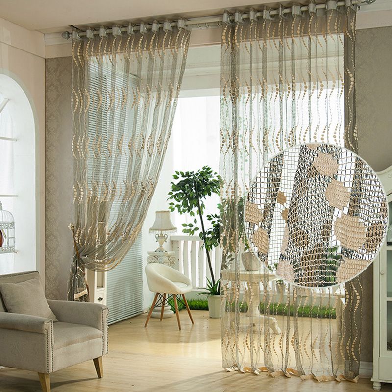Room Fl Tulle Curtain Window Door Balcony Lifting Sheer Valance Scarf Curtains For Living New