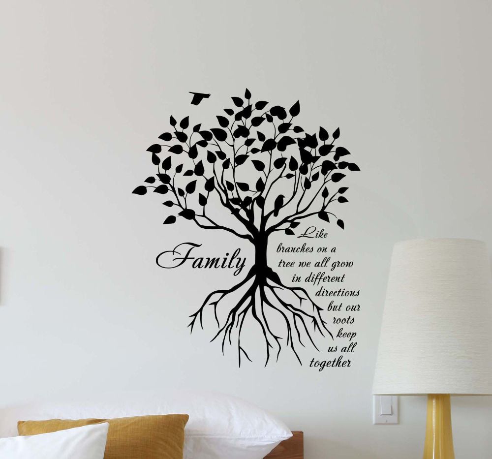 Family Tree Wall Stickers For Living Room Boys Bedroom Home Decoration