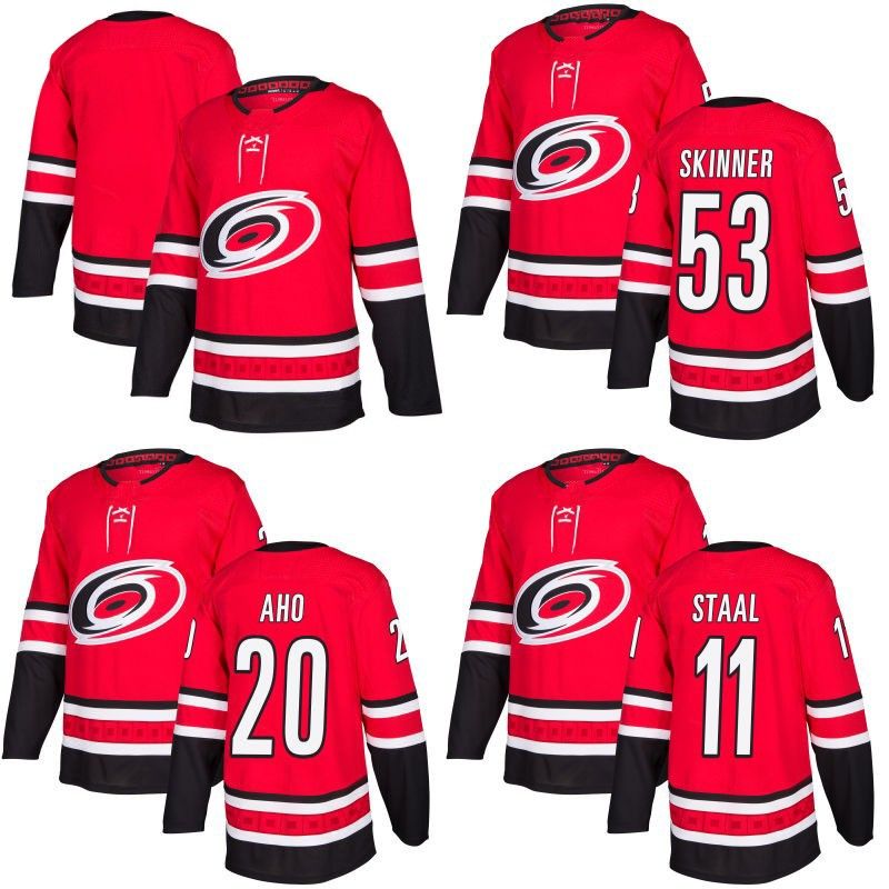 2019 Mens Carolina Hurricanes Jersey 53 Jeff Skinner 11 Staal 20
