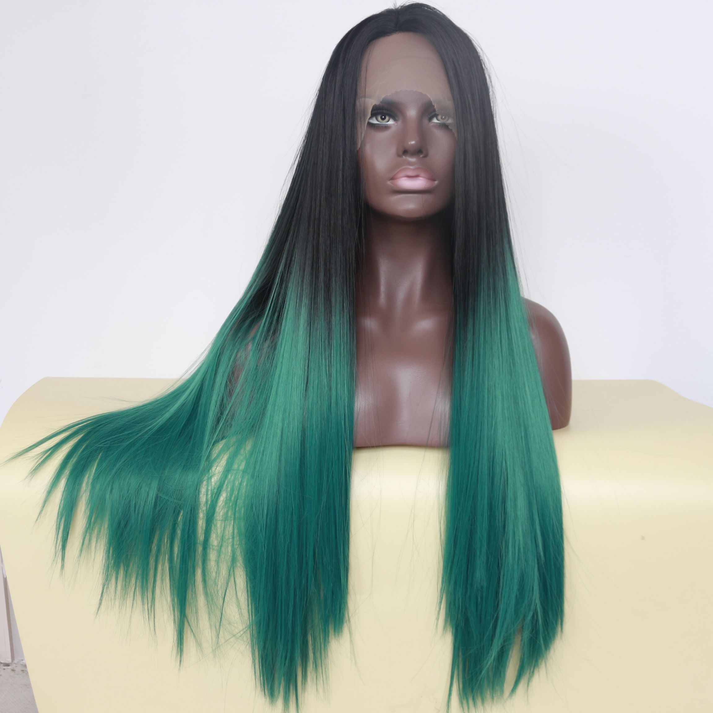 dark green wig