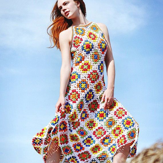 crochet hippie dress
