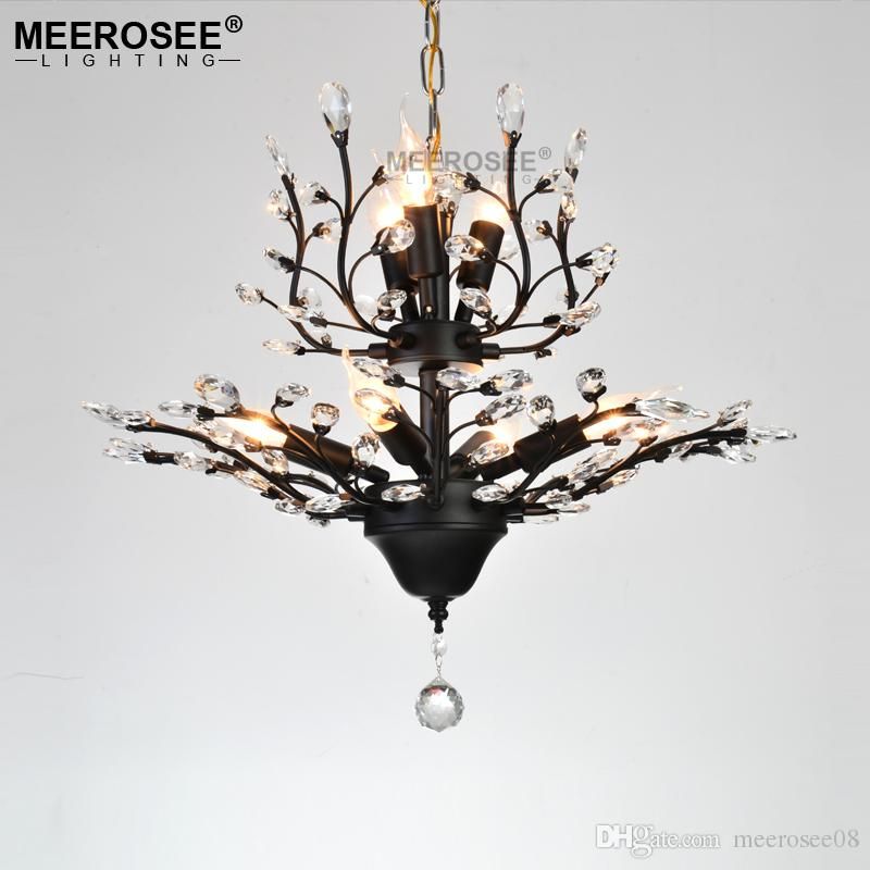 New Arrival Crystal Chandelier Light Black Drop Illumination New Arrival Crystal Chandelier Light Black Drop Illumination Hanging Lamp For Living Room Dining Hotel Cafe Ceiling Fan Foyer
