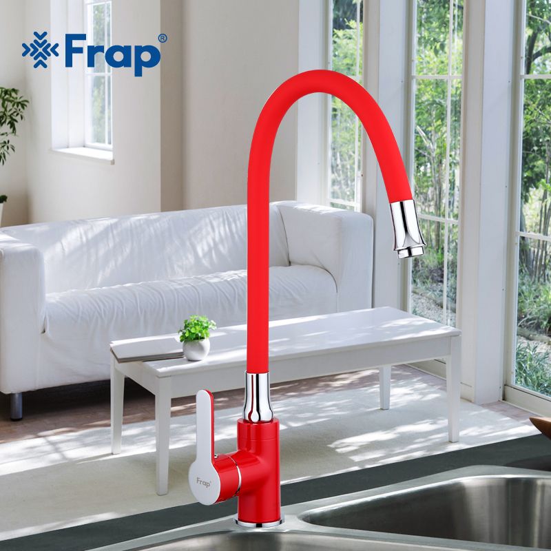 2019 Frap Mixer Faucets Home Kitchen Faucet Tap Cold Hot Water 2019 Frap Mixer Faucets Home Kitchen Faucet Tap Cold Hot Water Taps Red Silica Gel Nose Torneiras Cozinha Brass F4043 From Sakuna