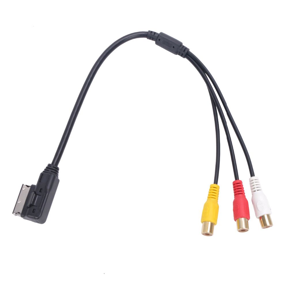 2020 AMI MMI RCA 3RCA DVD Video Audio Input AUX Cable Wire For VW For