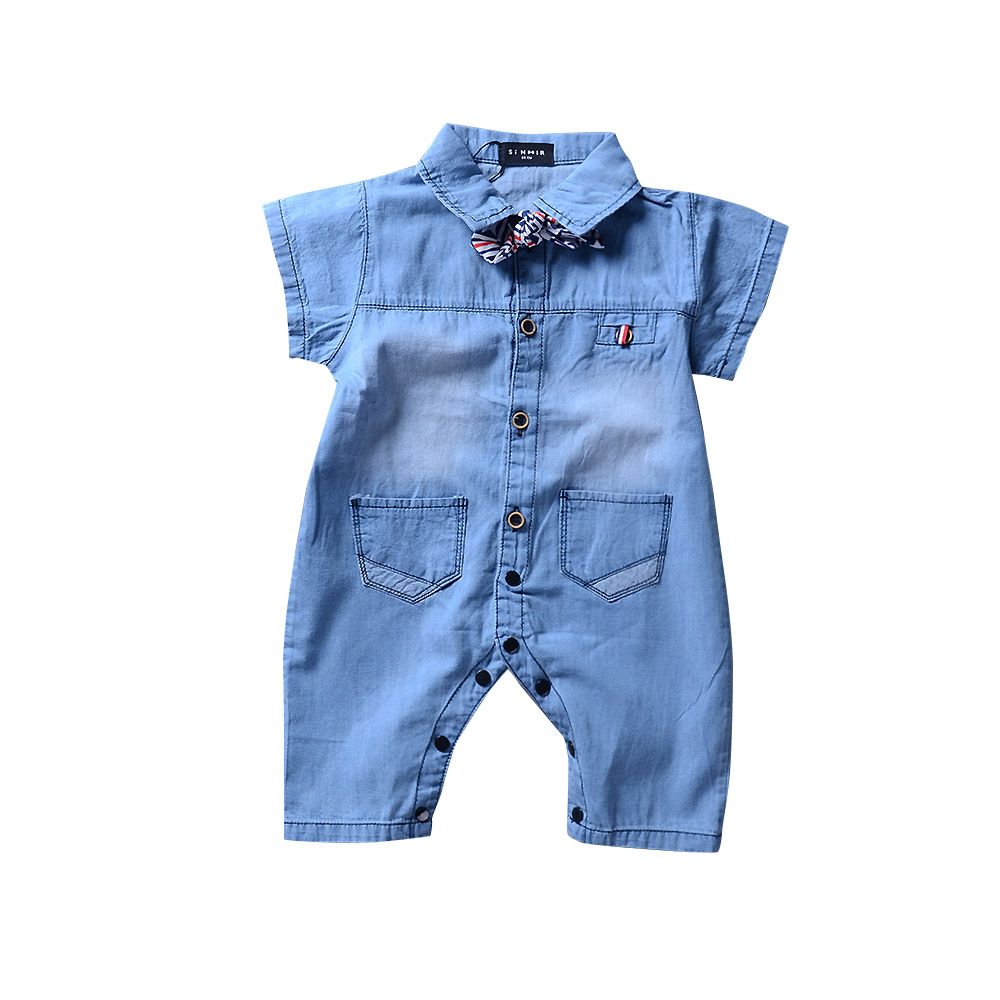 Lovely Summer Denim Baby Boy Clothes Romper Jumpsuit Onesies Boys