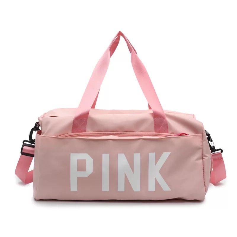 Fashion Free S Hipping Pink Duffle Bag Womens Gym Sports Bag/Foldable