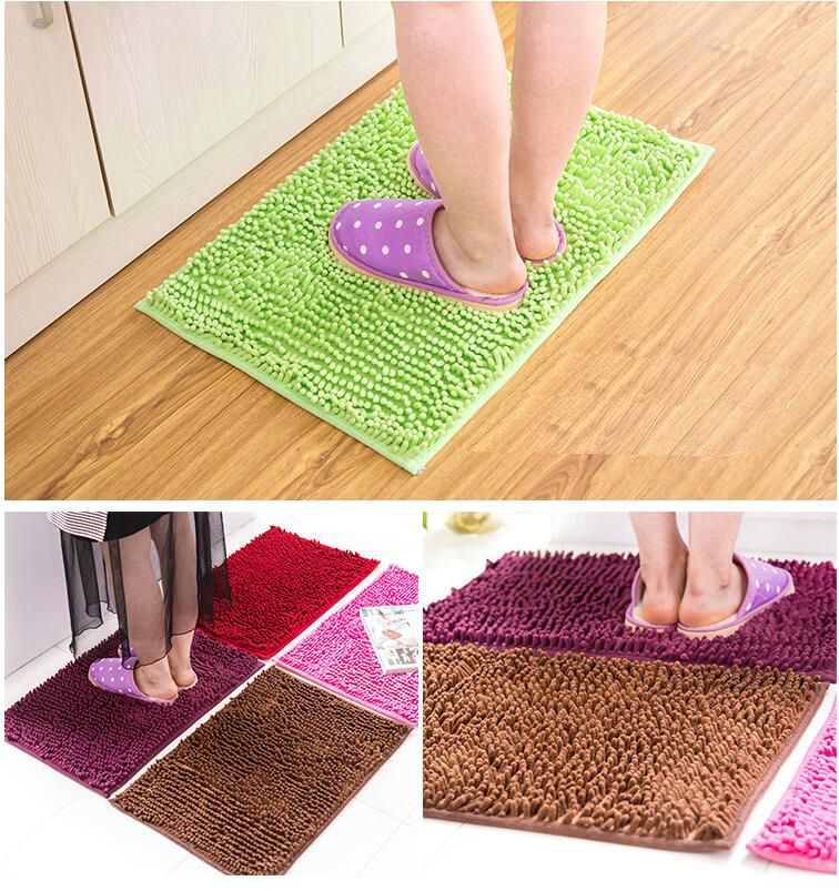 Großhandel Wasseraufnahme Teppich Badezimmer Matte Shaggy Badematten ... Großhandel Wasseraufnahme Teppich Badezimmer Matte Shaggy Badematten ...