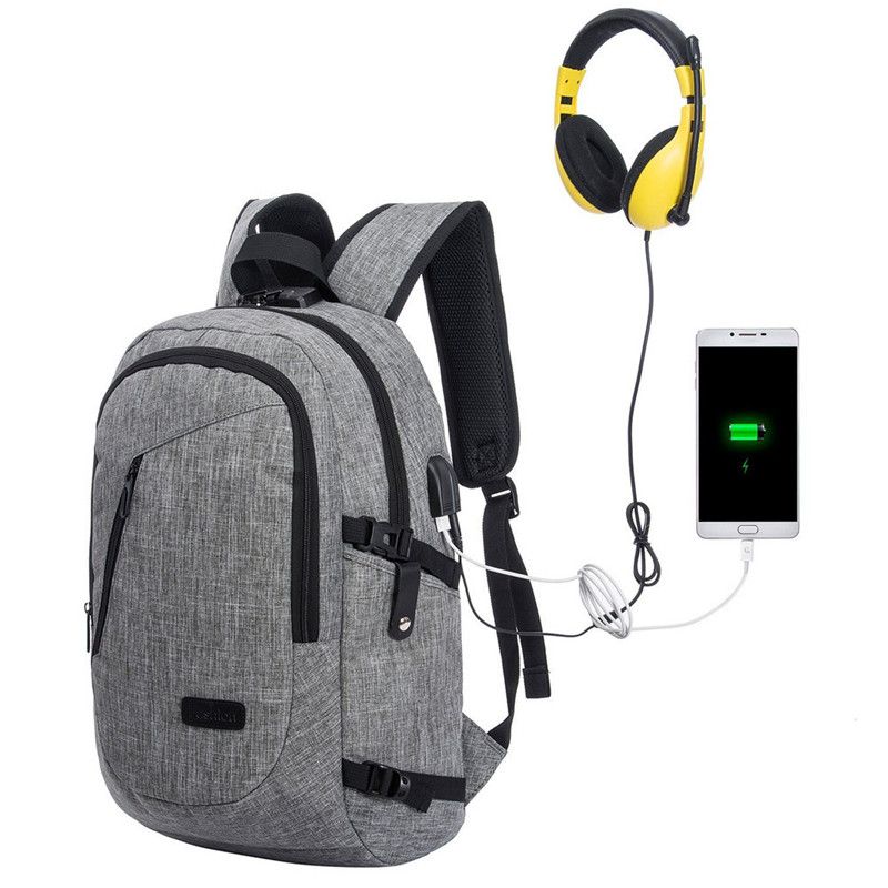 anti theft laptop backpack with usb charging port