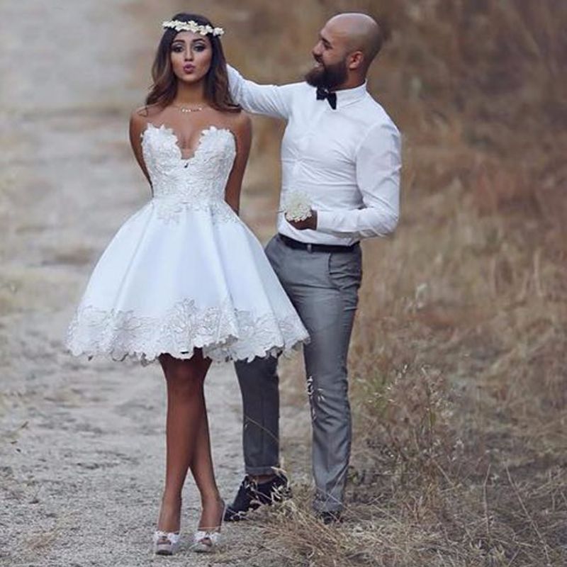 short corset wedding dress