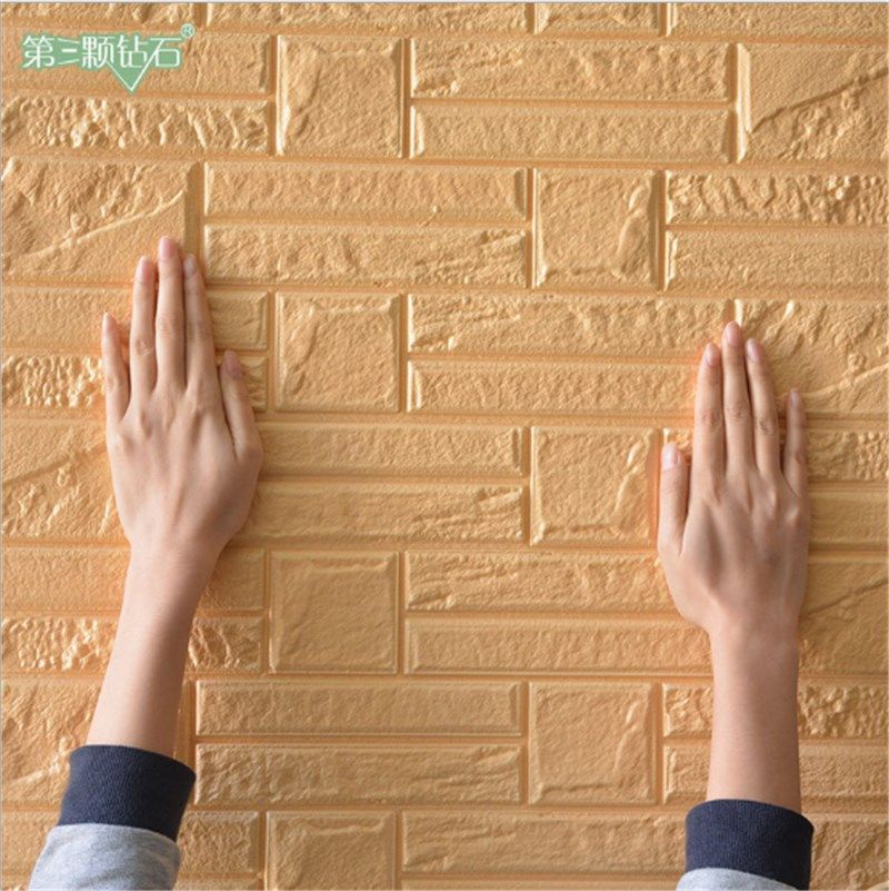 DIY Self Adhesive 3D Wall Stickers Bedroom Decor Foam Brick Room Decor