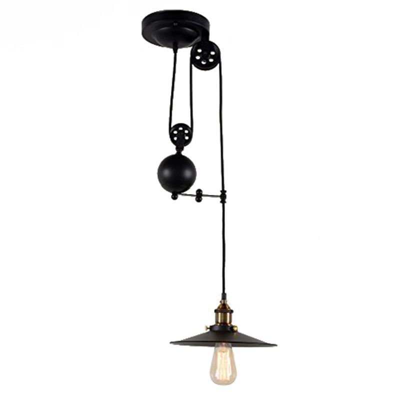 Retractable Hang Light Vintage Loft Industrial Pendant Lights Retractable Hang Light Vintage Loft Industrial Pendant Lights Adjustable Max Drop 1 5m Wire Lamps Diameter 26cm 2m Single Headed Hanging From Ceiling