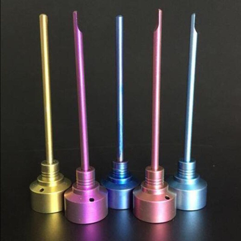 2019 Universal 14mm 18mm Titanium Nail Dab Cap With The Slide Hole For