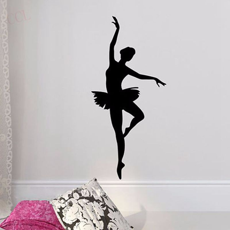 Tattoo Ballerina Wall Sticker Ballet R Decor Silhouette Girls Decal