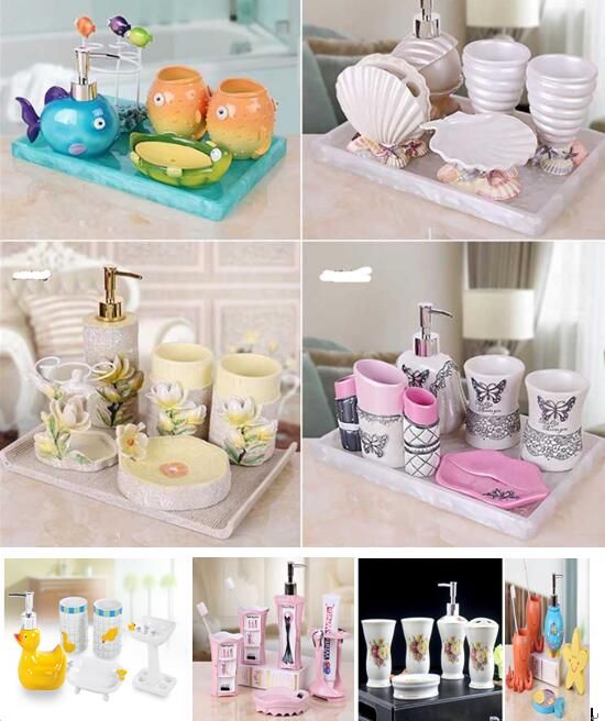Compre Muchos Colores Accesorios De Baño De Cerámica O Resina Elegantes
