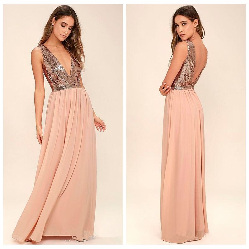 sequin top maxi dress with chiffon skirt