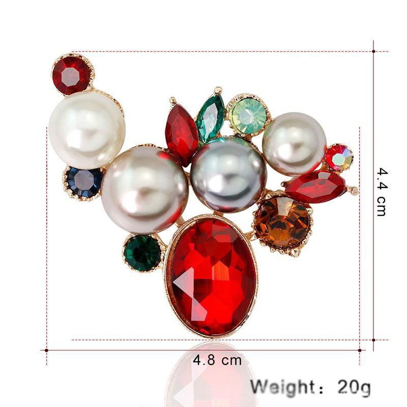 Rouge Femmes strass araignée Broche Bijoux Fantaisie Broche Cadeau