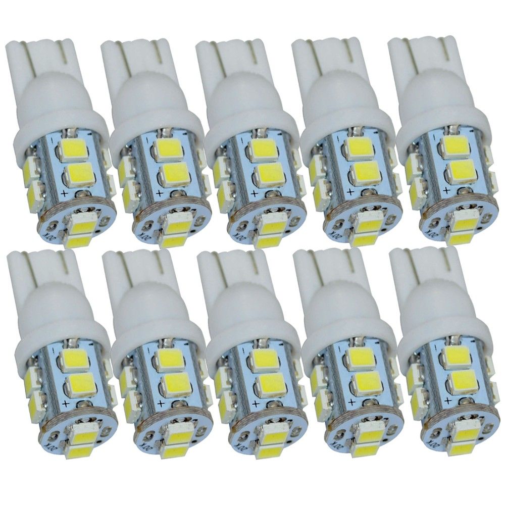 2pcs 68 SMD T10LED Light Wedge 168 194 W5W Turn Corner Tail Stop Bulb White 12V
