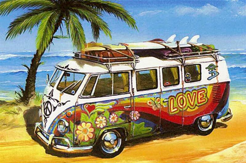 Download 2021 3D Diy Diamond Embroidery Big Car Retro Daimond Painting Cross Stitch Embroidery Color ...