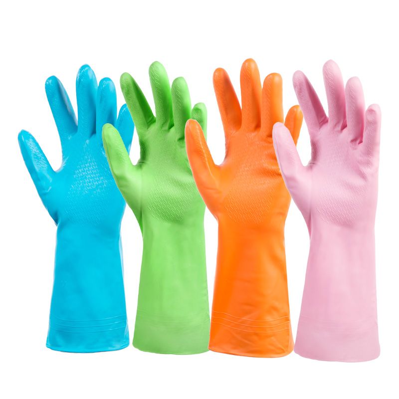 2020 Thin Waterproof Rubber Gloves Household Kitchen Laundry Dishes